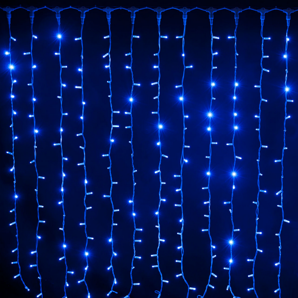 Noleggio Luci: Tenda luminosa a led blu 2 x 1,2 mt a Milano
